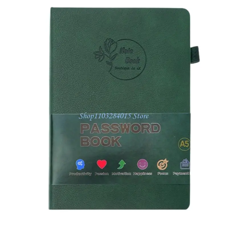 R6FF Elastic Band Closure Address Organiser Book for Address Information Organization