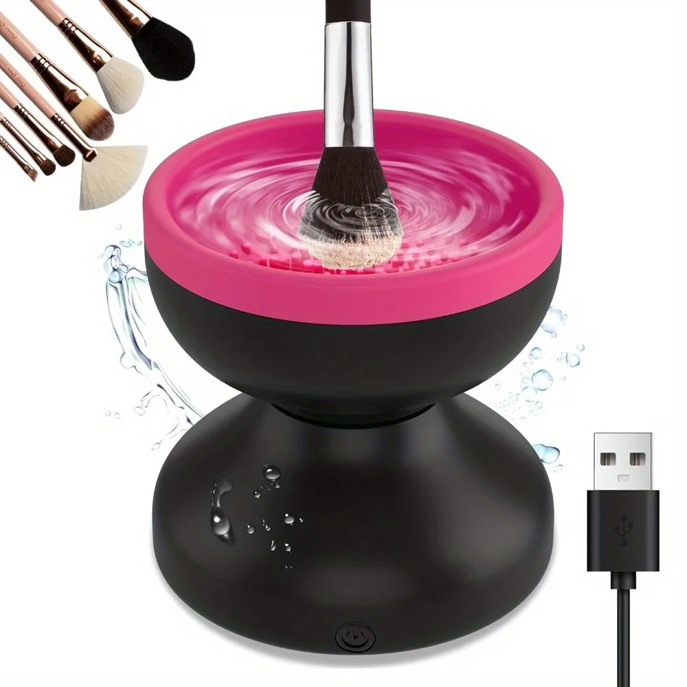 Auto Makeup Brush Cleaner, Automatic Rotating Makeup Brush Cleaner for All Sizes of Makeup Brushes