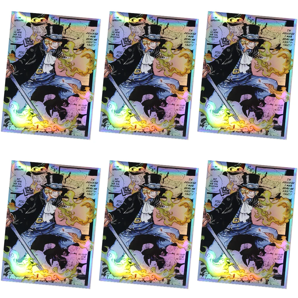 

67x92mm 60PCS Anime Sabo oFoil Card Sleeves Holographic Outer Picture Protector Shinny Cover for Standard Size