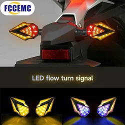 2pcs Motorcycle Steering Lamp Indicator Turn Signal Lights Brake LED Rear Tail Turning Light Flashers Amber Blinker Light