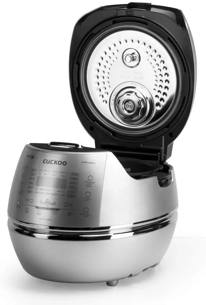 Electric Induction Heating Rice Pressure Cooker 10 Cup Full Stainless Steel Interior with Non-Stick Coating-3-Language Voice Nav