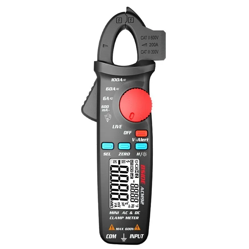 For ACM92 Clamp Multimeter Digital Clamp Ammeter Electrical High Precision AC and DC Clamp Meter BSIDE