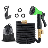 8-Function Garden Hose Kit with Expandable Soft Pipe, Garden Water Guns High Pressure Spray Gun for Car Washing & Plant Watering