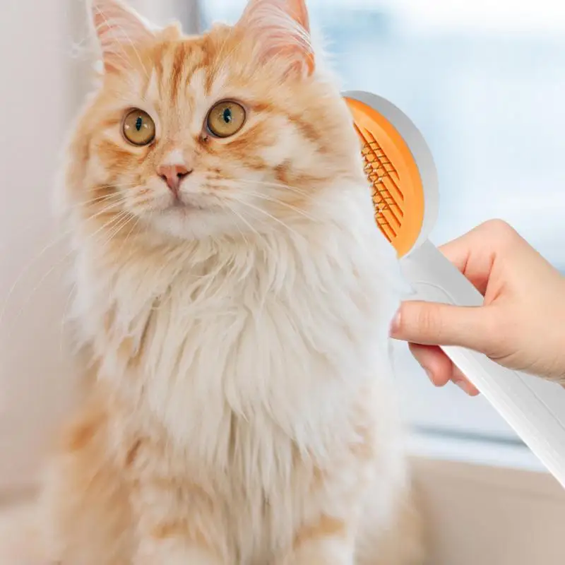 Slicker Brush For Dogs Pet Grooming Shedding Brush Dog And Cat Hair Brush One-Push Button Release Pet Hair Removing Brush