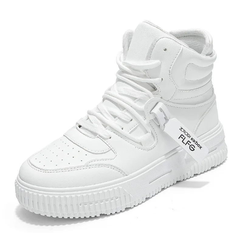 موضة جديدة أحذية رياضية كاجوال عالية أعلى أحذية التزلج أحذية الطلاب الرجال والنساء الاتجاه ارتداء مقاومة الأزواج لونين #1