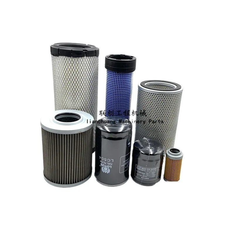

For Hyundai R 60-9 air filter, engine oil, diesel filter, hydraulic pilot inlet and return oil filter, excavator accessories