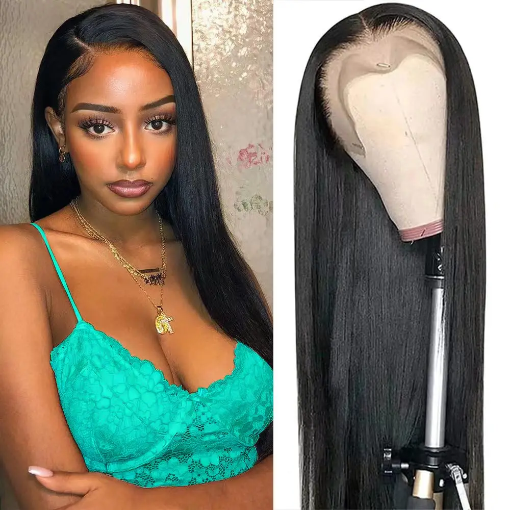 30 40 inch Straight 13x4 Lace Front Human Hair Wigs 13x6 Hd Lace Front Wig Pre Plucked Brazilian Straight Lace Wig Glueless Wigs