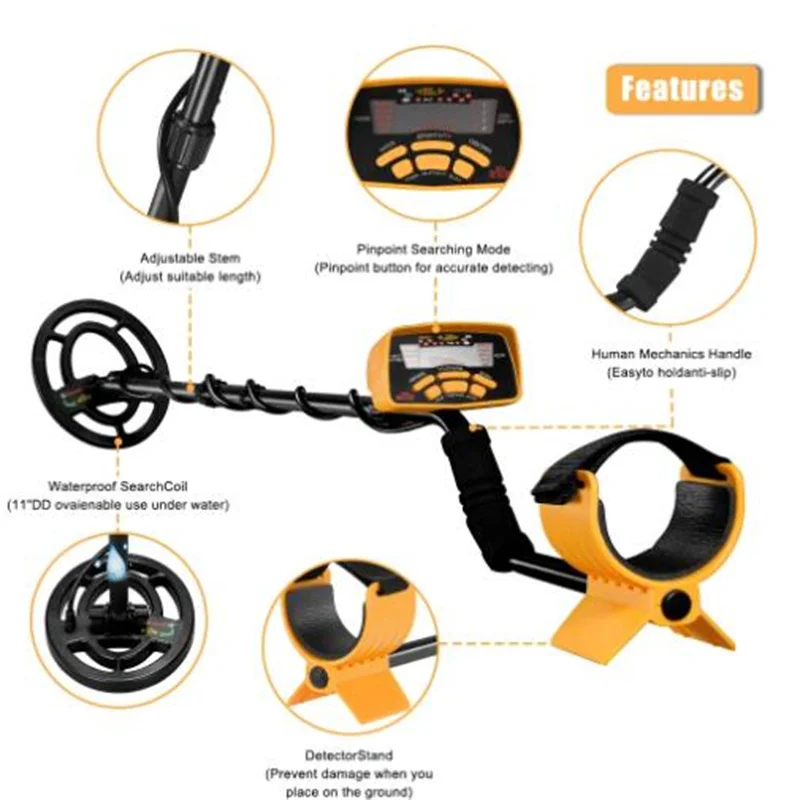 

Gold Digger Treasure Hunter Coin Depth Indicator MD6250 Metal Detector High Performance Underground Metal Detector