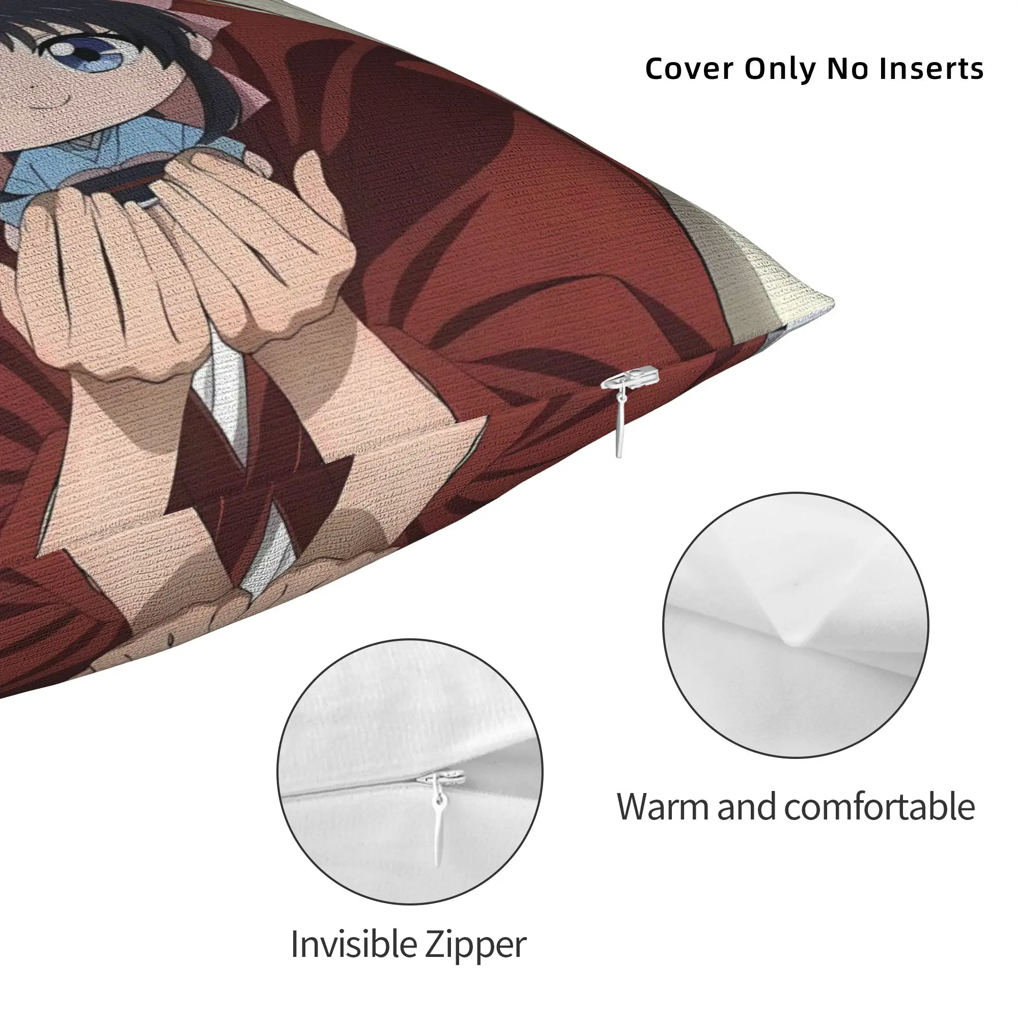 Anime Rurouni Kenshin Federe Moda Federa per divano Decorazioni per la casa Federa per cuscino personalizzata