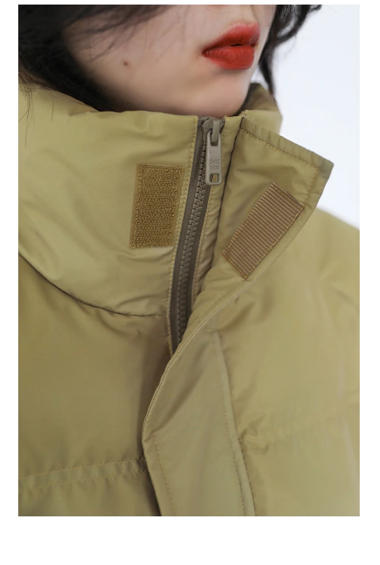 CHIC VEN Women's Down Coat Reflective Gradient Thickened Women Bread Coats 90 White Duck Down Jacket Warm Overcoat Winter 2024