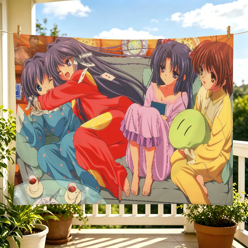 Anime C-Clannad Flaggen-Wandbehang für Outdoor-Partys, Schlafzimmer, Wohnzimmer, Studentenwohnheim, Dekoratives Themen-Wandbanner, Geschenk – Detail 12