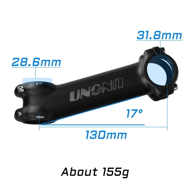 UNO MTB-Fahrradvorbau -7 17 35 Grad ultraleichte Aluminiumlegierung 31,8 mm 60 70 80 90 100 110 120 130 mm Rennradvorbau King Alloy