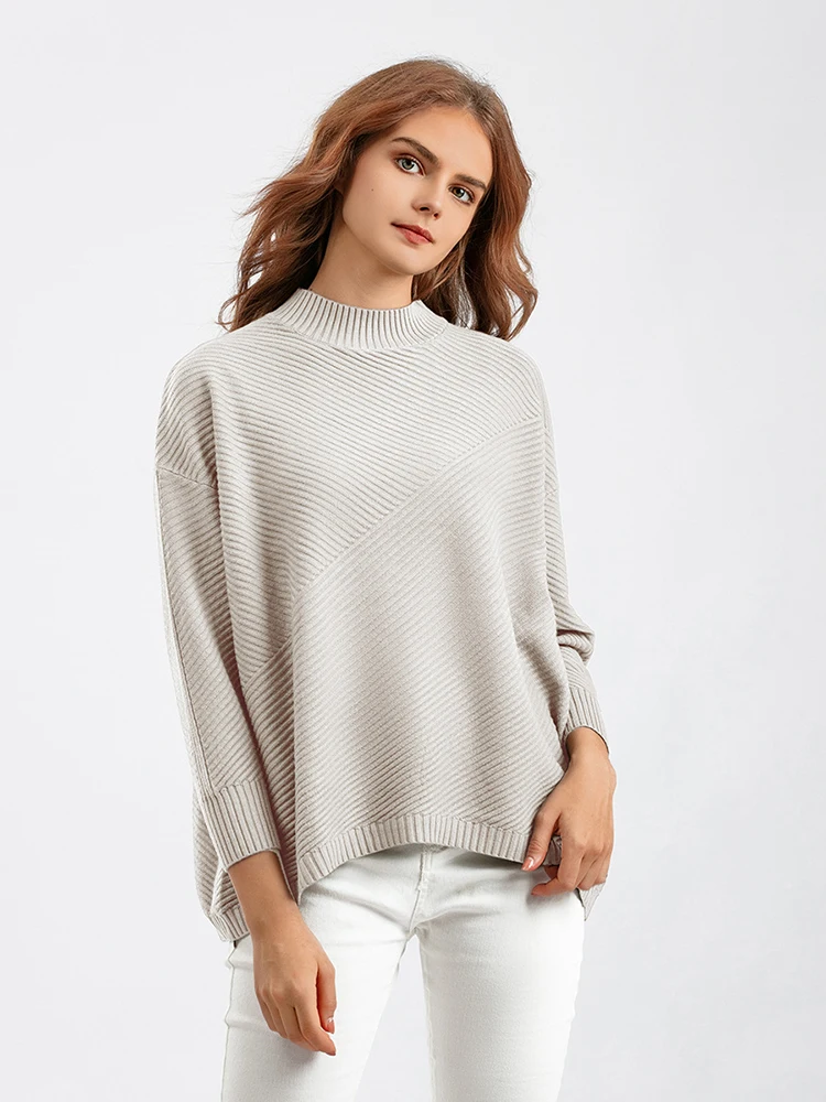 Oversized Sweater Solid Color Loose Casual Pullover Sweater Womens Autumn Winter  Warm Knit O-neck Female Jumper Long Sleeve Top