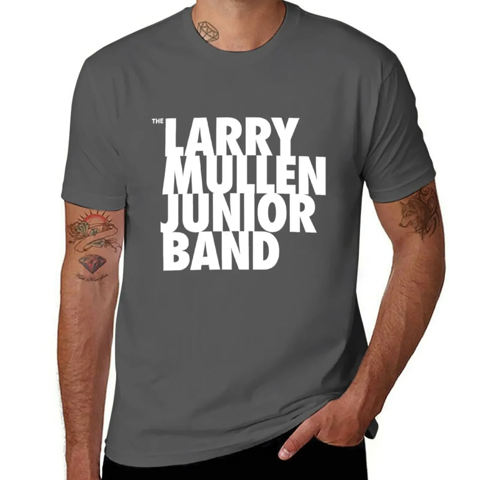 The Larry Mullen Jr. Band T-shirt summer top plus size tops blacks t shirts for men graphic