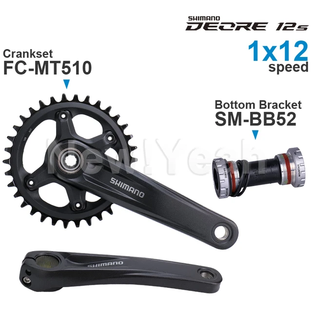 Shimano DEORE M6100 12-biegowy zestaw grupowy z MT510 CRANKSET 177 mm Q-factor i suportem SM-BB52 68/73 mm szerokość obudowy Pochodzenie