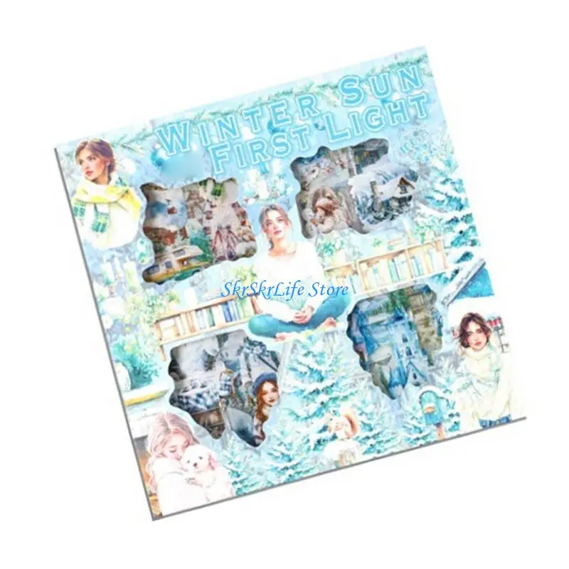 E65E Creatieve Kid Craft Sticker 100 Stuks Lente Zomer Herfst Winter Thema's PET-materiaal met opslagcontainer