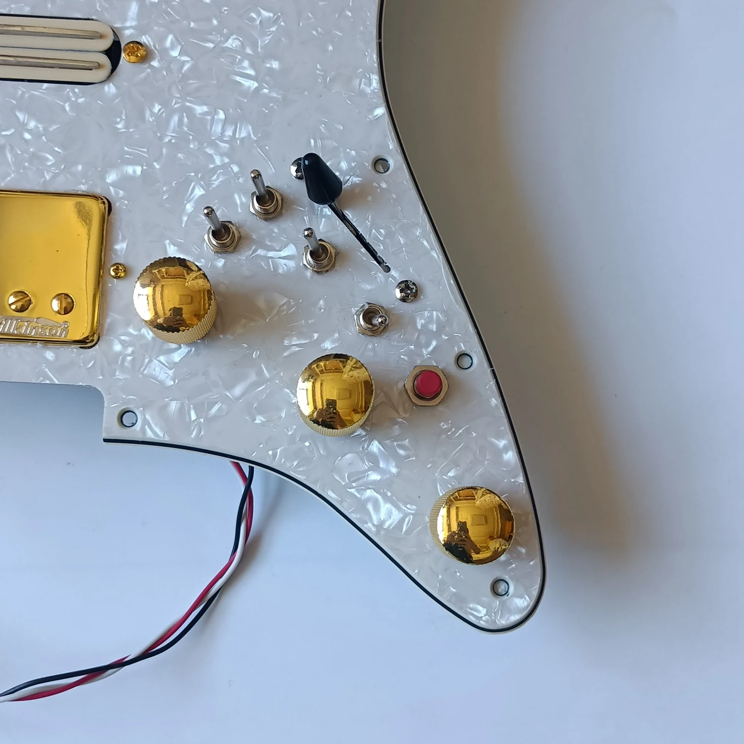 Aktualizovat naložený HSH  kytara pickguard sada multi spínač CTS hrnec wilkinson alnico V pickups 4 po jednom krájet sponka pro embellished kytara