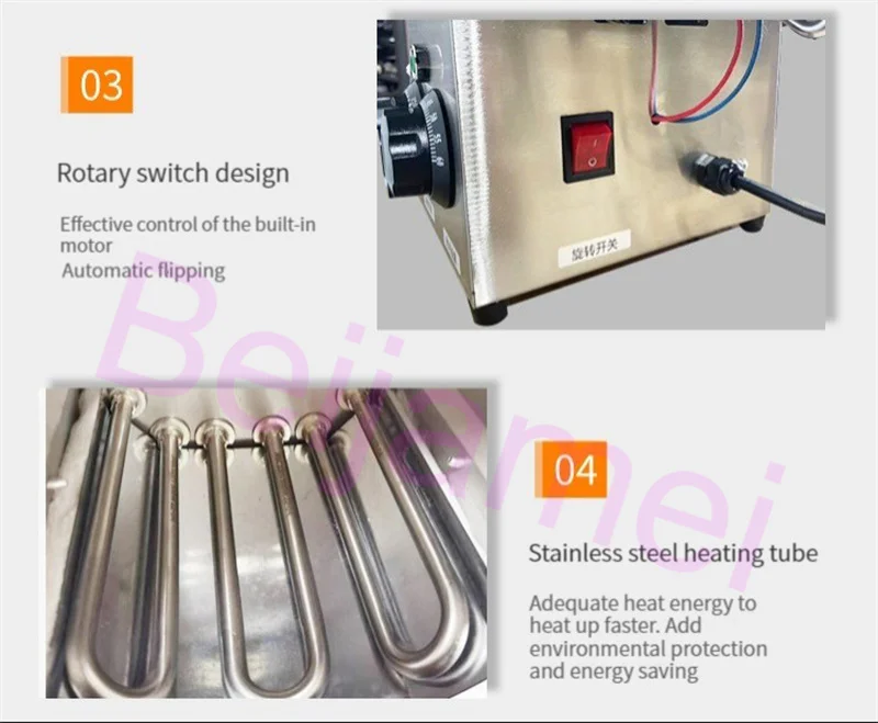 ไฟฟ้ากาแฟ Bean Nut ย่างเครื่องเบเกอรี่ Chestnut ถั่วลิสงวอลนัท Roaster Roller Baker ทอดถั่วลิสงธัญพืช