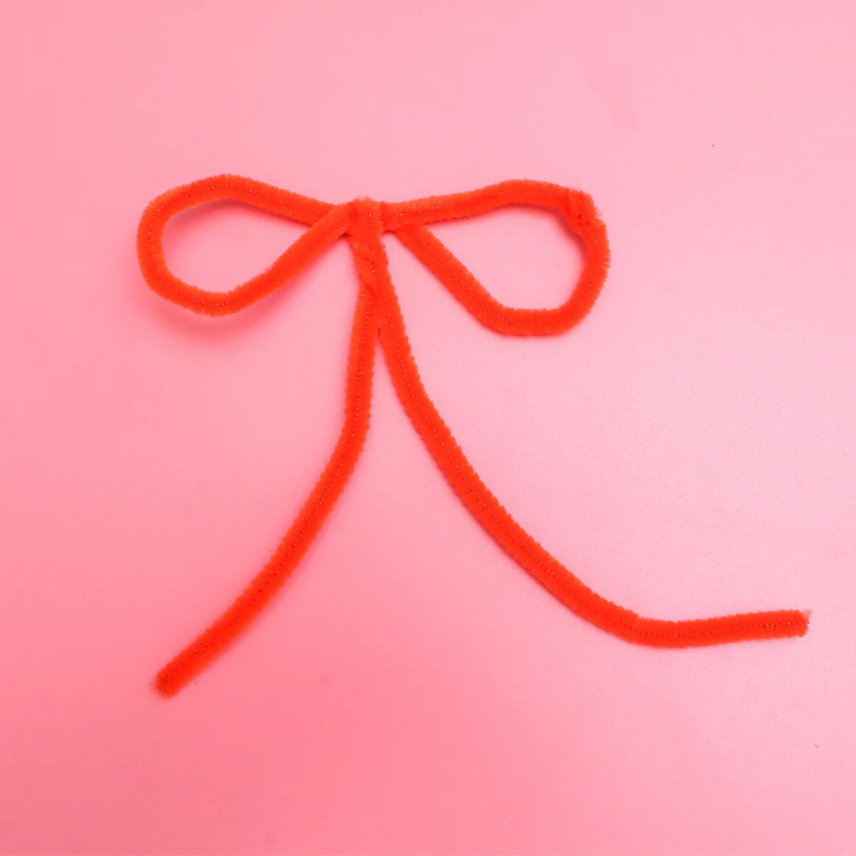 100Pcs Flexible Chenille Stems for Kids Art Crafts Modeling DIY Learning Tools Creative Expression Orange