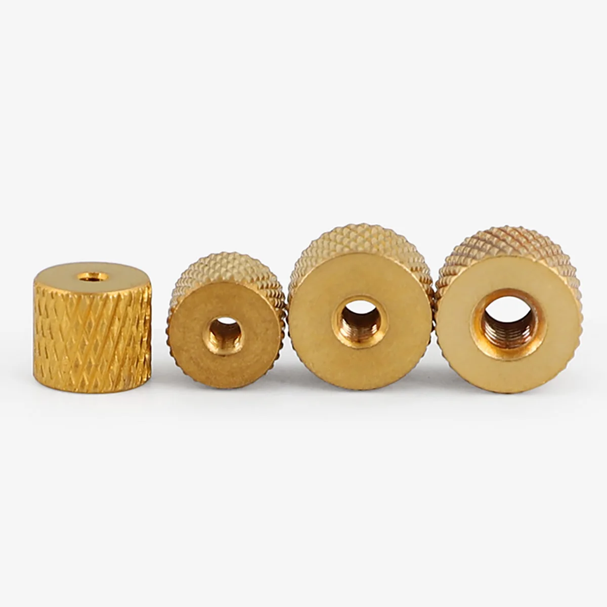 Brass Knurled Hand Tight Nuts, Pineapple Pattern Round Nuts M2-M4