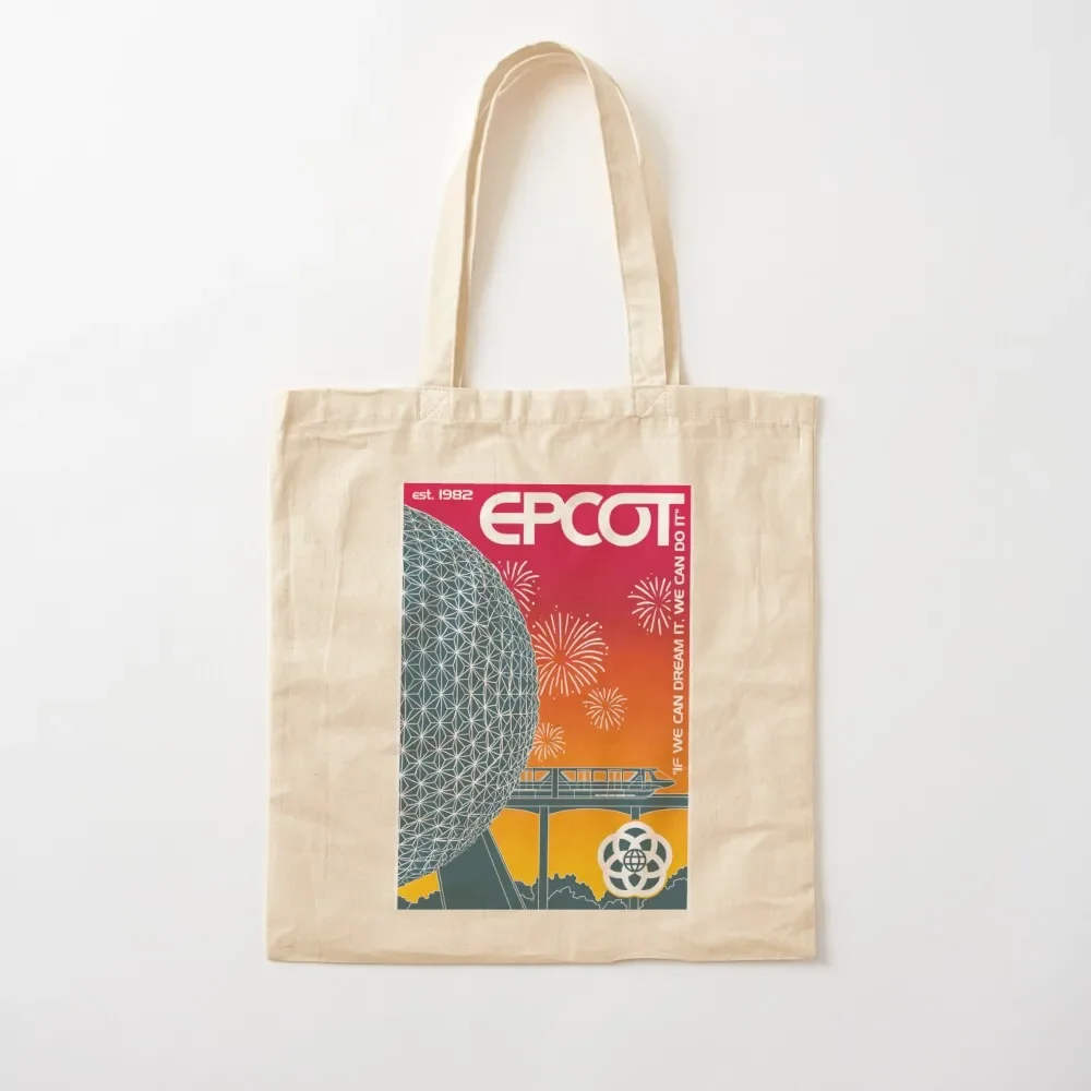 

Epcot Center (Retro Rainbow) Tote Bag Woman shopper bag bag for beach