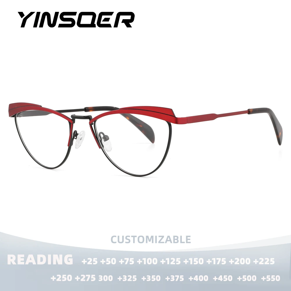 

Стильная оправа «кошачий глаз», женские оправы для очков, оптические очки, модные очки для чтения с защитой от синего света, персонализированные очки по рецепту