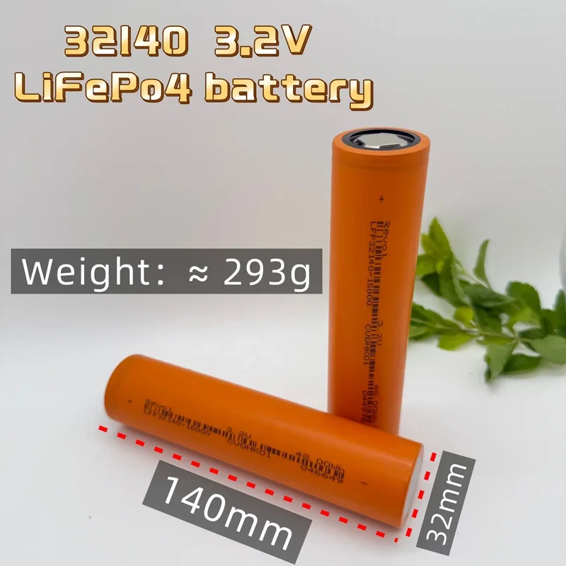 خلية بطارية Roza cinnie-3.2V 32140 15Ah LiFePO4 - DIY 4S/8S 12V/24V/36V دورة عميقة للمركبات الكهربائية والتخييم والعاكس والتفريغ العالي بالطاقة الشمسية