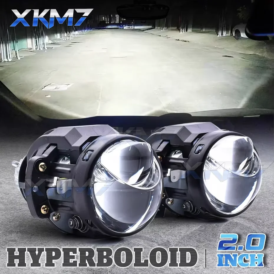 2 inch Mini Bi-led Lens Matrix Projector Lights Motorcycle Car Retrofit LED Headlight Angel Eyes Hyperboloid lenses H4 H7 Tuning