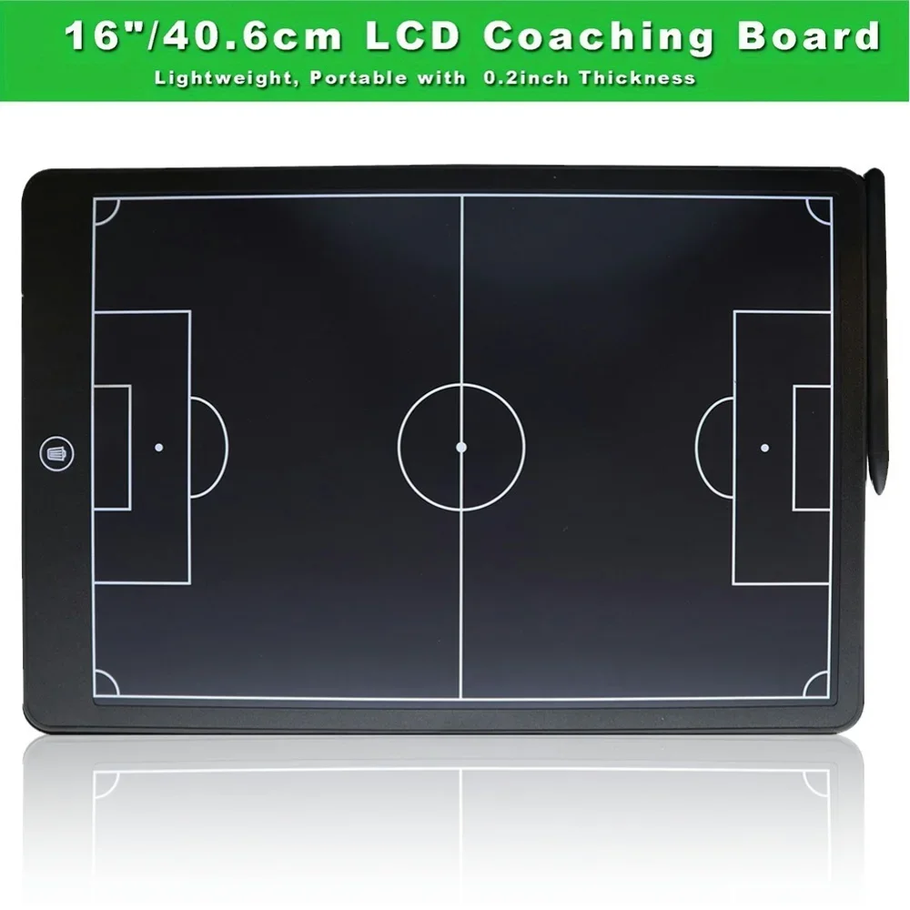 

Electronic Football Tactical Board with Pen Portable Football Match Coach 16 Inch LCD Writing Tablet for Soccer Training Equipme