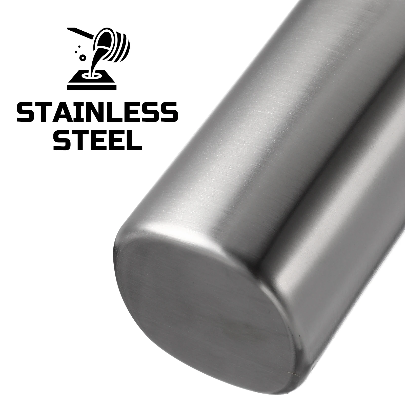 

1Pcs Stainless Steel Bathroom Tumbler Cup Toothbrush Holder Lightweight Silver Tumbler Metal Cup Mug