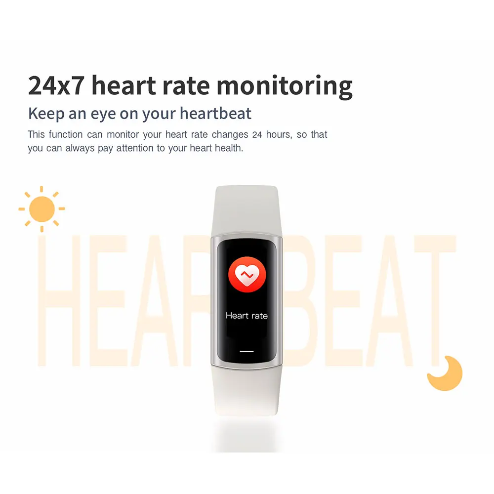 Fitness Tracker com Step Counter, Calorias, Cronômetro, Atividade Tracker, Health Tracker, Monitor de freqüência cardíaca, Sleep Tracker