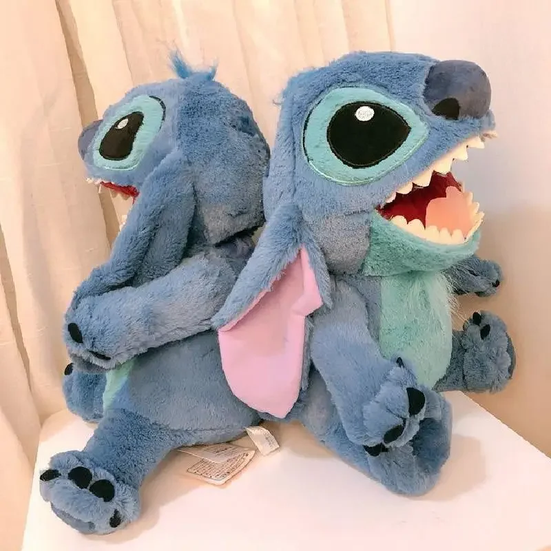 Disney-muñeco de peluche de Lilo & Stitch para niños, muñeco de peluche de dibujos animados, pequeño monstruo, marioneta de mano, regalo para pareja, 38/55cm