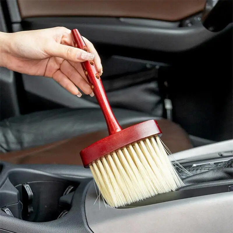 Car Brush Interior Cleaning Tool Air Conditioner Outlet Cleaning Artifact Brush Auto Interior Soft Hair Removal Detailing Brush