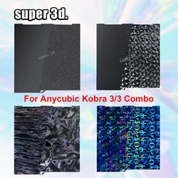 For Anycubic kobra 3 Combo Build Plate 256x268 Spring Steel Sheet PEO PET PEI Sheet Anycubic kobra 3 build plate 3d Printer Part