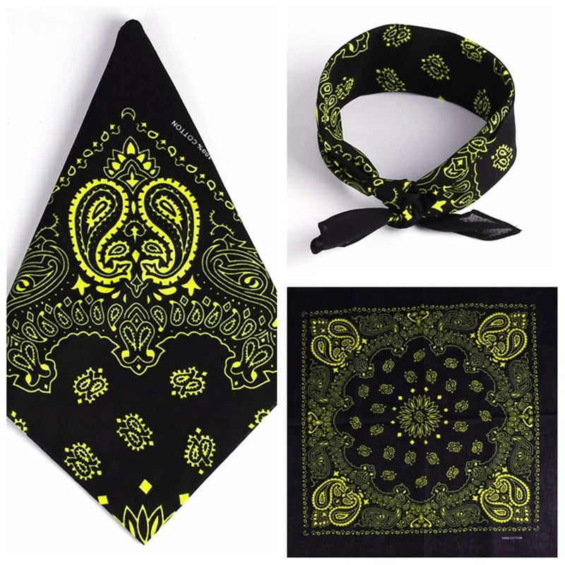 Paisley Bandanas Novelty Motorcycle Face Mask Square Scarf Headwear Handkerchief Cowboy Wraps for Men Women Dropshipping