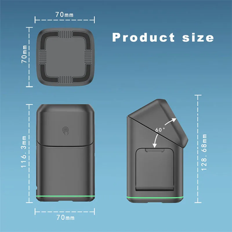 Praiser 25W Qi2 Foldable Touch Auto Rotation Magnetic Wireless Charger for iPhone 16 15 14 13 Samsung S25 S24 S23 S22 Xiaomi - view 3