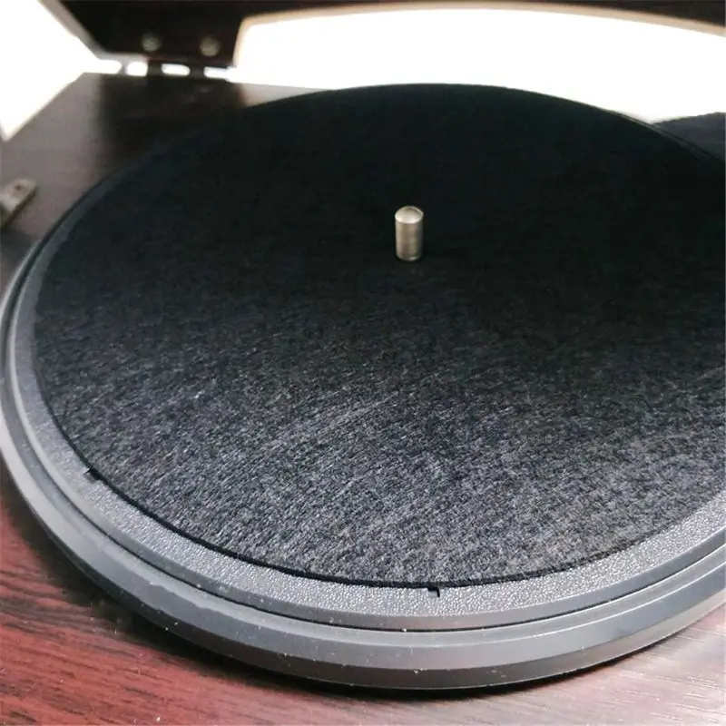 Anti-static Felt Turntable Mat for LP Vinyl Record Player 7mm enter Hole Diameter Mat Nonslip Turntable Felt Mat Dropship