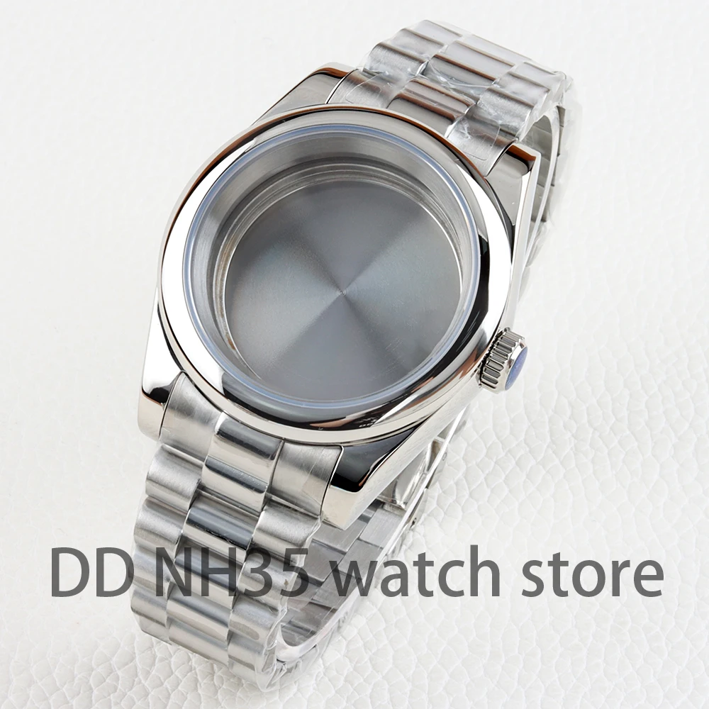 36mm/39mm NH35 Case Presidential Bracelet Stainless steel Sapphire Glass 100m Waterproof for NH35 NH36 movement datejust case