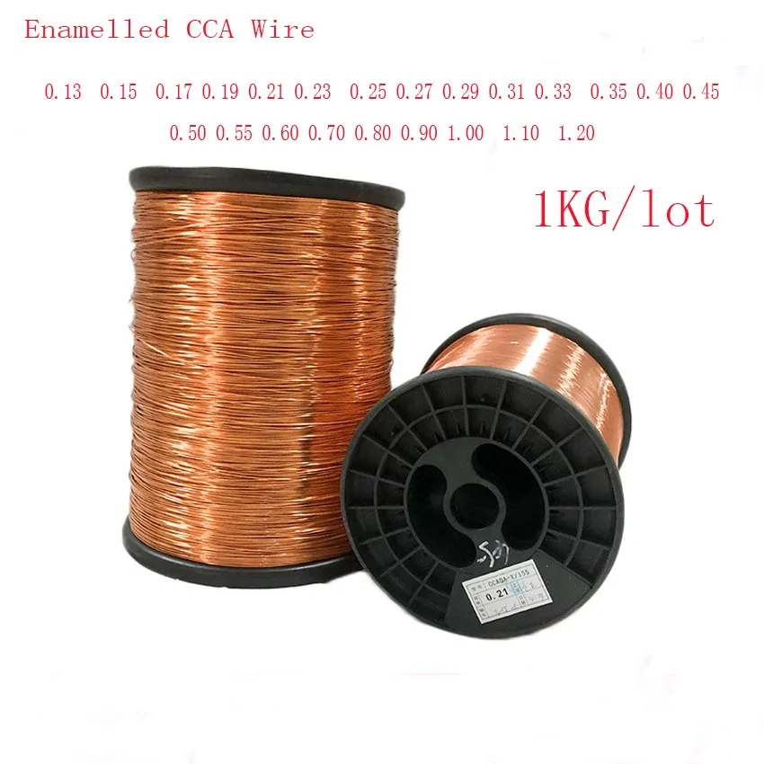 

1000G/lot QA-1/155 Direct-Welded Copper-clad Aluminum Enameled Wire Polyurethane CCA Enamelled Wire 0.5-1.20 Enamelled CCA Wire