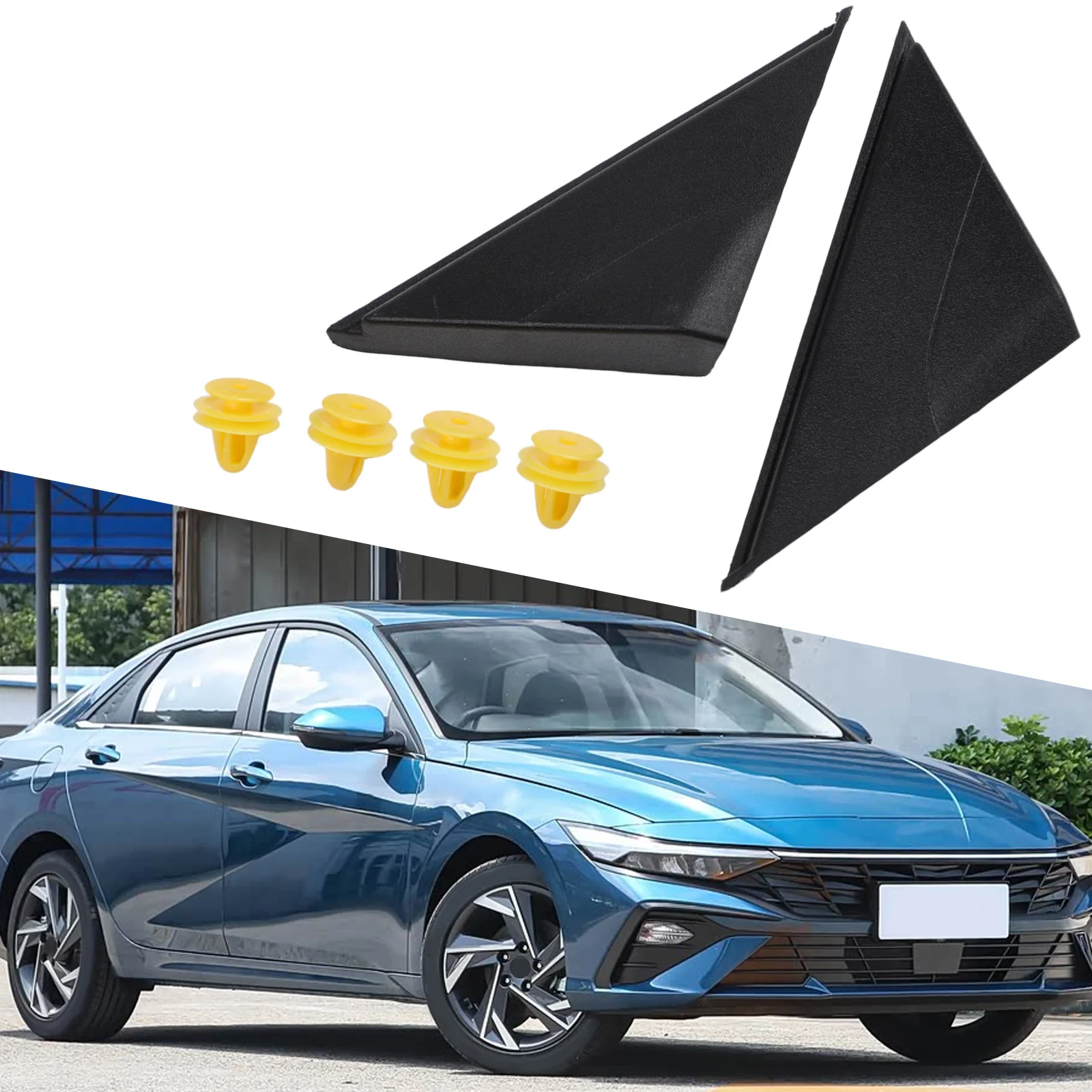 

A-pillar Trim Upgrade Black Mirror Corner Trim Rearview Mirror Trim Installation Wear-resistant Non-deformable