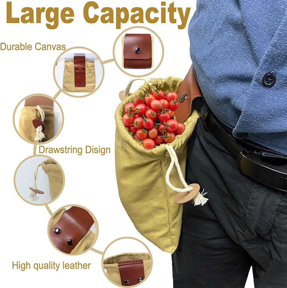 High Quality Hot Sale Useful Best Brand New Foraging Pouch Hiking Outdoor Picking Tool Apples Berry Puch Foraging Bag