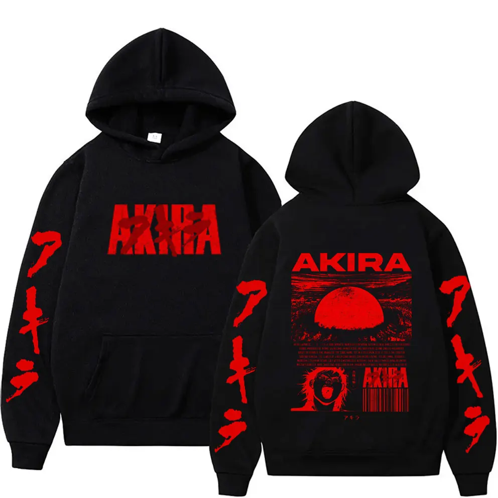 

Anime Akira Hoodie 90s Vintage Japanese Manga Shotaro Kaneda Hooded Sweatshirt Men's Women's Cartoon Oversized Pullover Hoodies