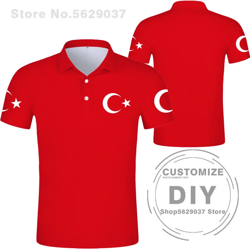 Turkey Polo Shirt Diy Free Custom Name Number Tur Polo Shirt Nation Flag Tr Turkish Republic Turk Country College 3d Clothing