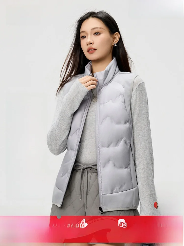 

Новая весенняя пуховая жилетка Snow Flng 2026 для мужчин и женщин, модная, с комбинированным дизайном, спортивная, теплая, с наполнителем из пуха, для пар