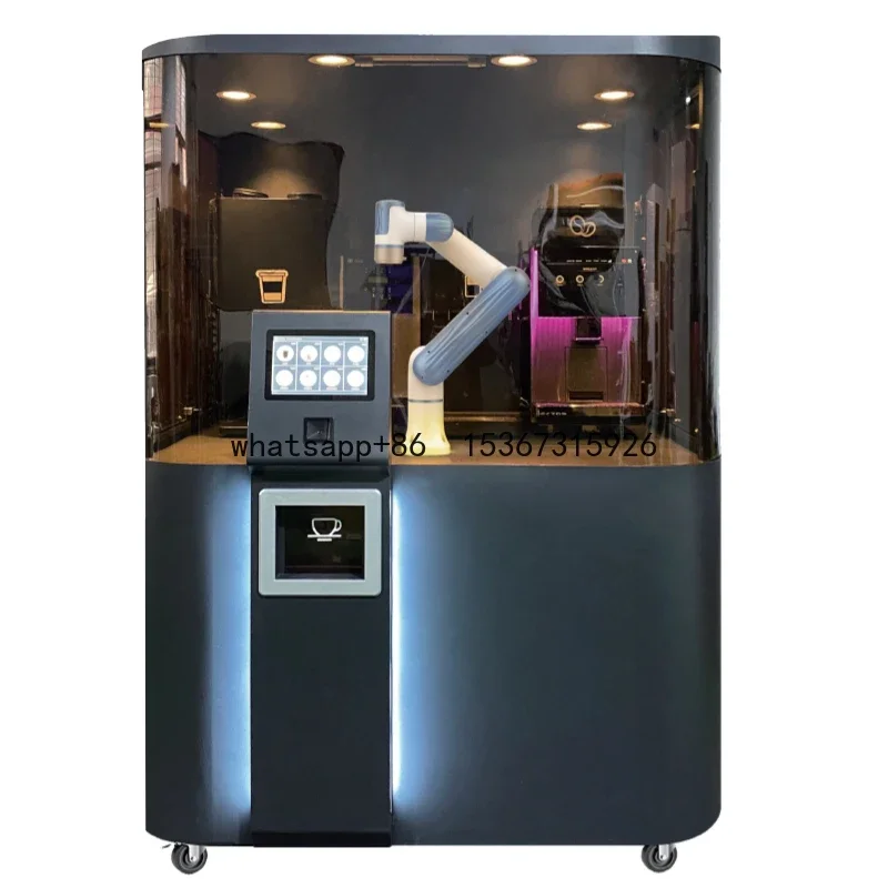 24-Hour Unmanned Coffee Robot Sales Station Shopping Mall Automatic Coffee Sales Cooperation Robot