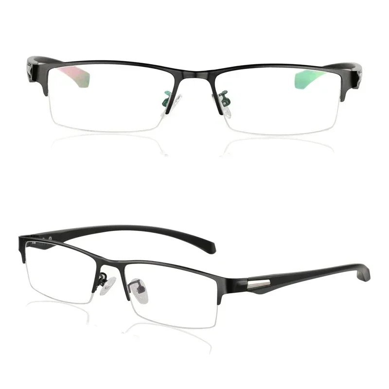 Progressive Multifokale Photochrome Lesebrille Anti-blau Licht Weit Anblick Gläser Männer Halb Rahmen Business Presbyopie Brille – Detail 25