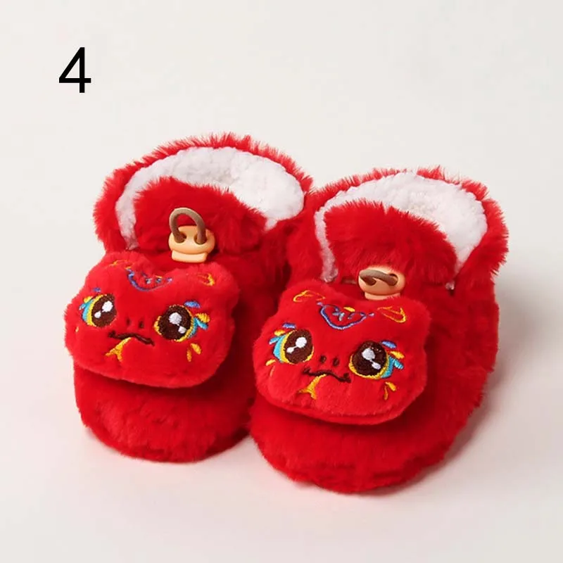 جديد الخريف الشتاء سميكة السنة الجديدة عيد الميلاد الكرتون أحذية المشي الطفل