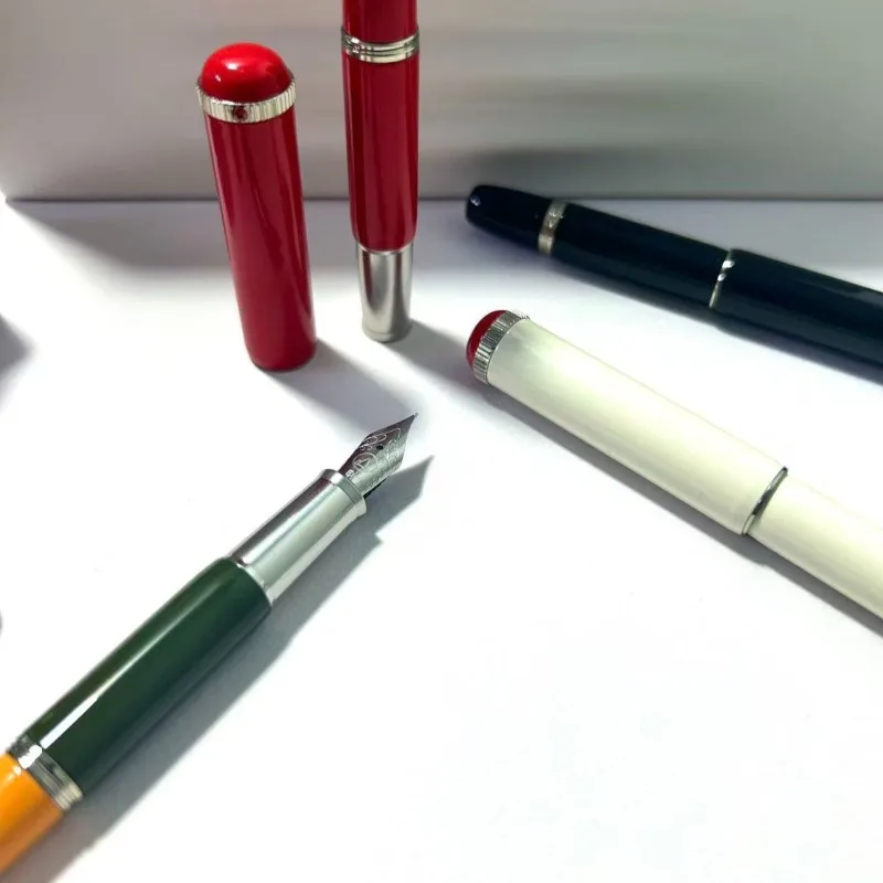 

Iridium Huxiaoshan Green Red Colors Pocket Fountain Pens EF/F/Bent 0.38 0.5 0.6 Nib Ink Pens Writing Supplies Stationery