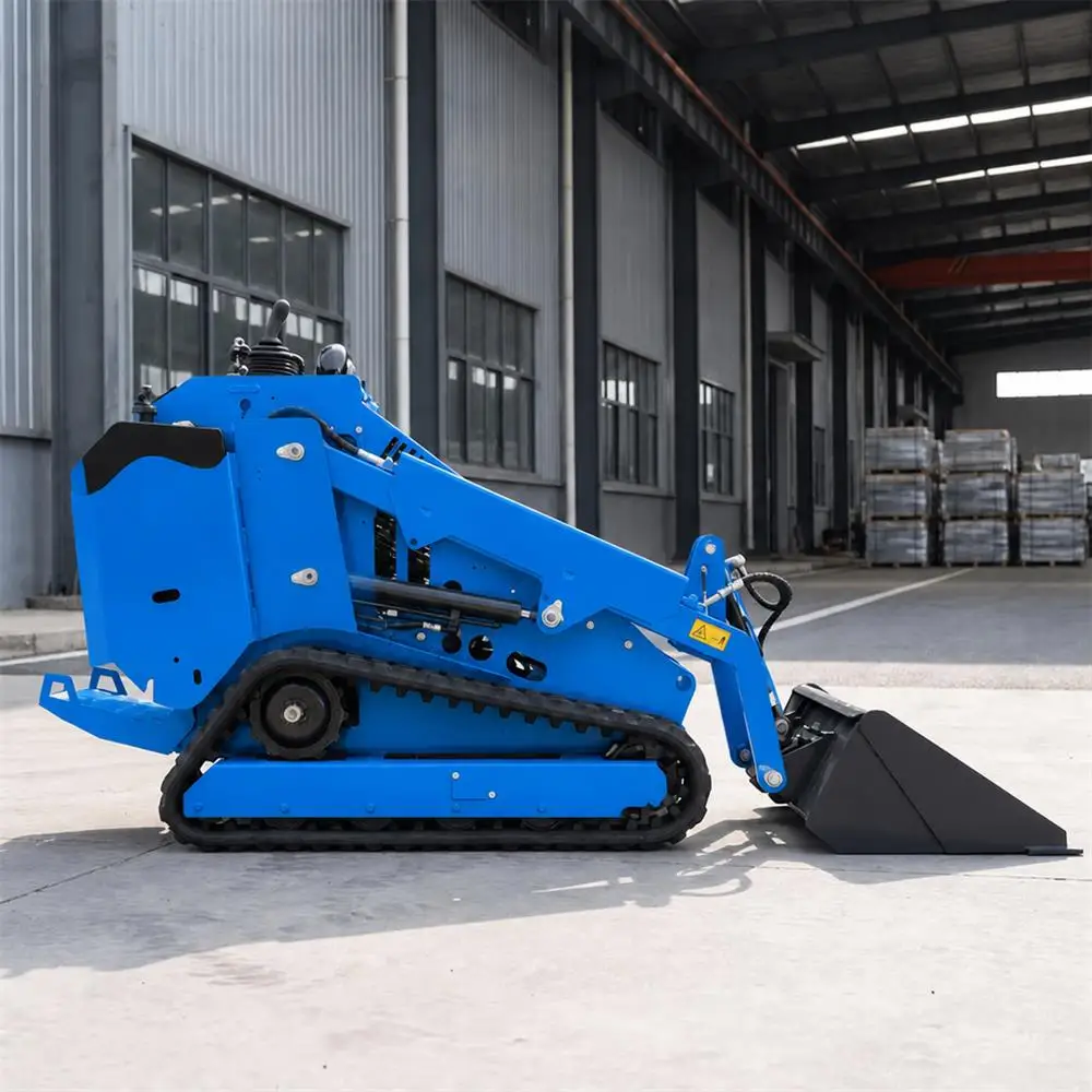 1200kg High Flow Hydraulic Skid Steer Loader Air Conditioner Cab Construction Snow Removal Machine