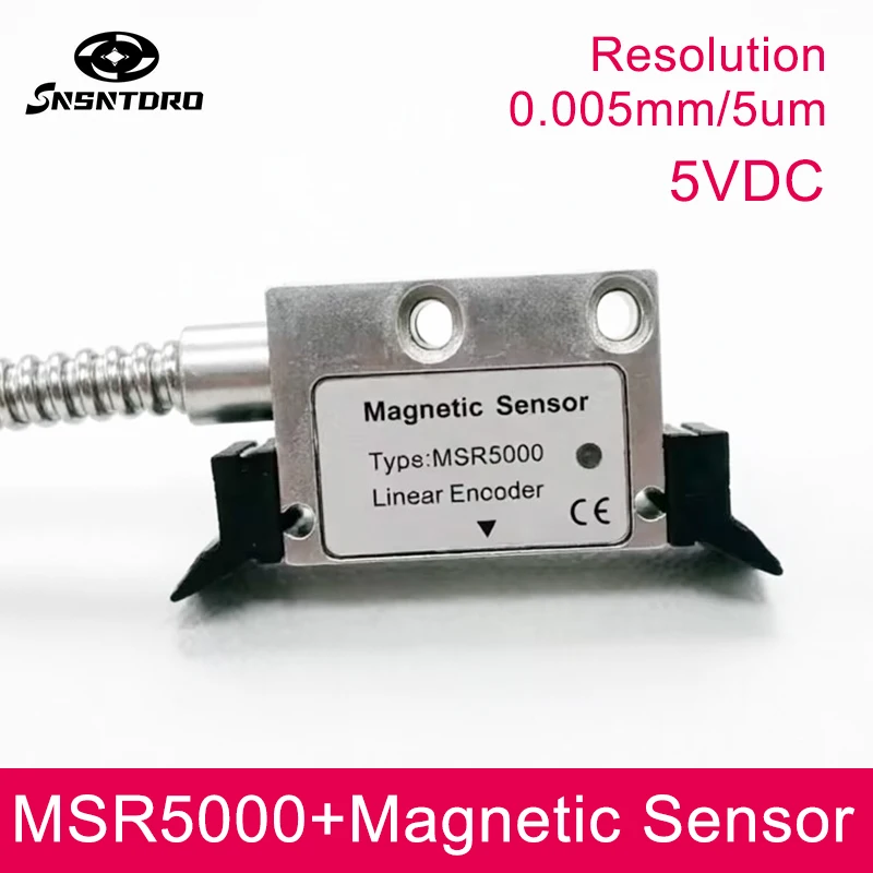 MSR5000 Magnetic Head Sensor 5V ±5μm/M High Precision Lathe Grinder Dro Magnetic Scale Magnetic Tape For Large Milling Lath